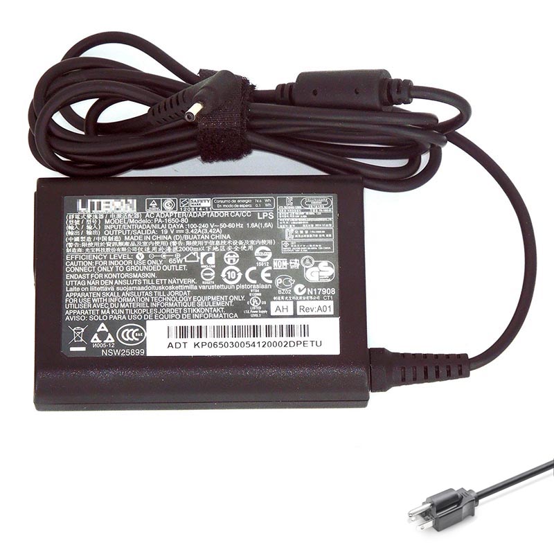 65W Adapter Charger for Acer C720-29552G01aii Chromebook