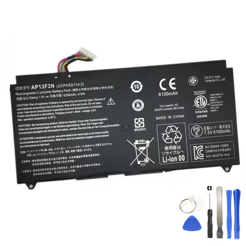 47Wh Acer AP13F3N Battery