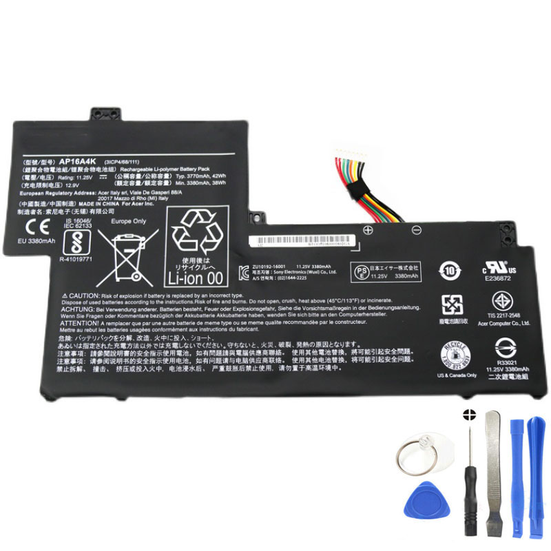 42Wh Acer AP16A4K Battery