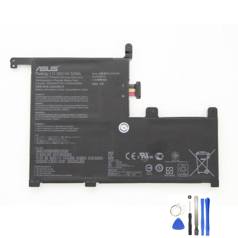 52Wh Asus C31N1703 Battery