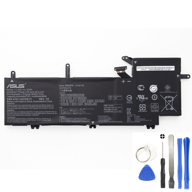 52Wh Asus C31N1704 Battery