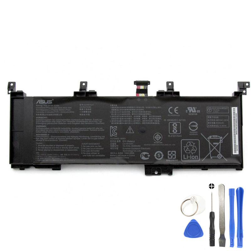 62Wh Asus C41N1531 Battery