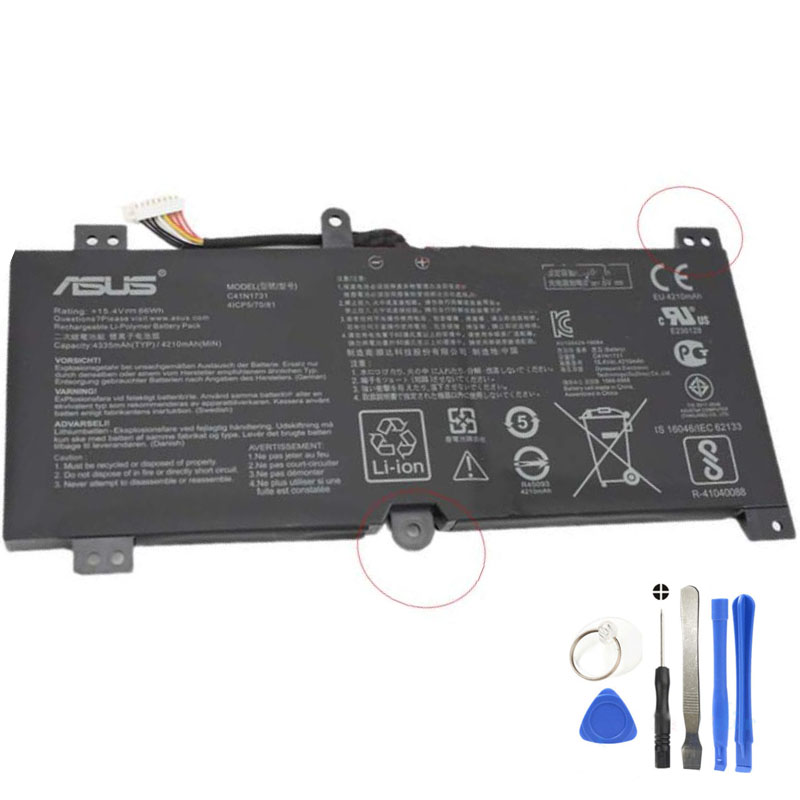 66Wh Asus C41N1731-A Battery