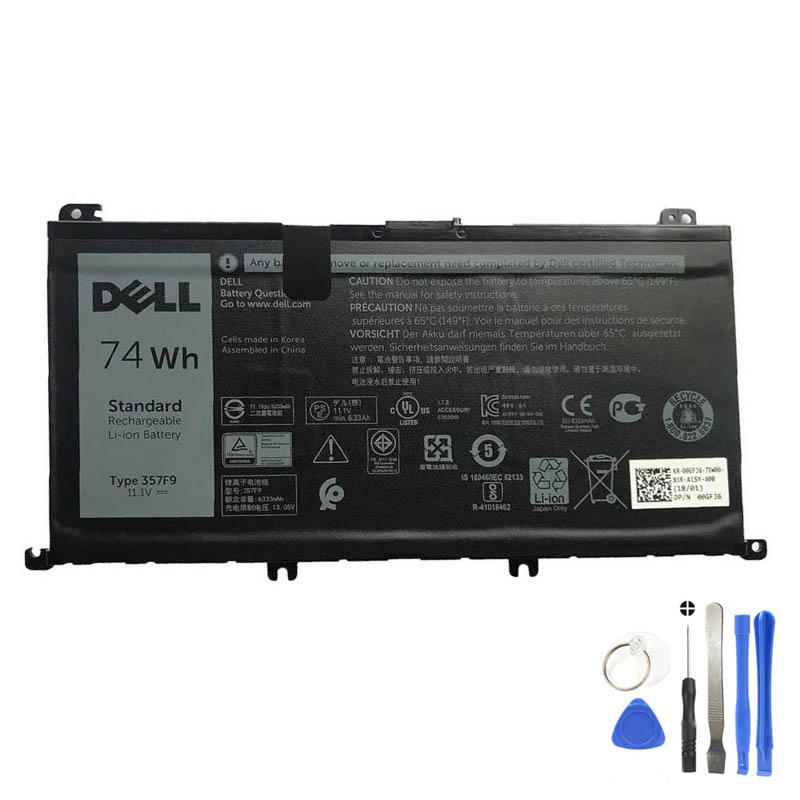 74Wh Dell 357F9 Battery