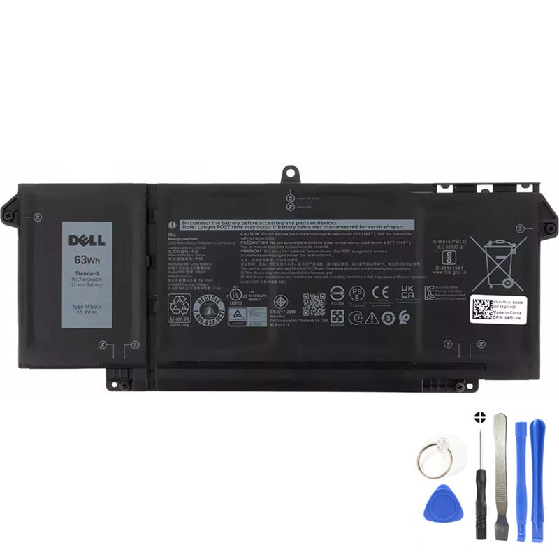 63Wh Dell 7FMXV Battery