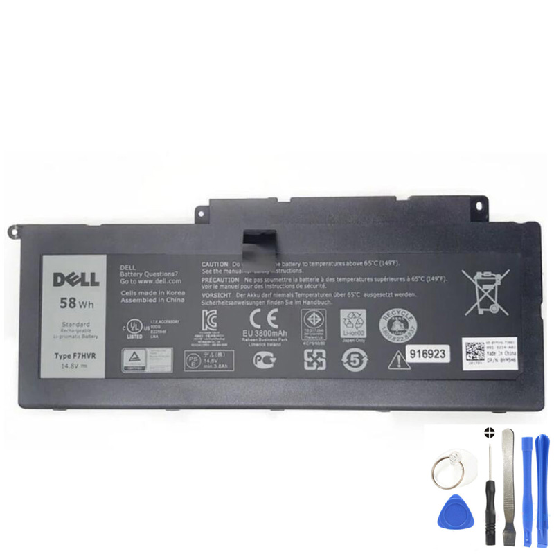 58Wh Dell F7HVR Battery