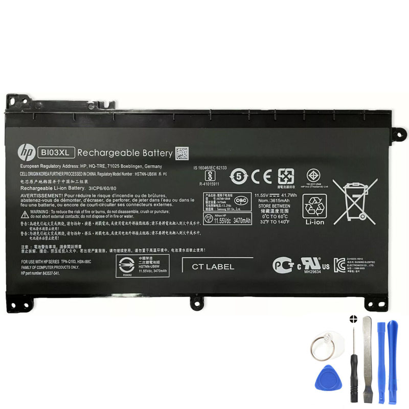 41.7Wh HP BI03XL Battery