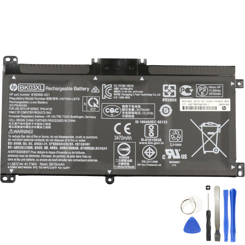 41.7Wh HP BK03XL Battery