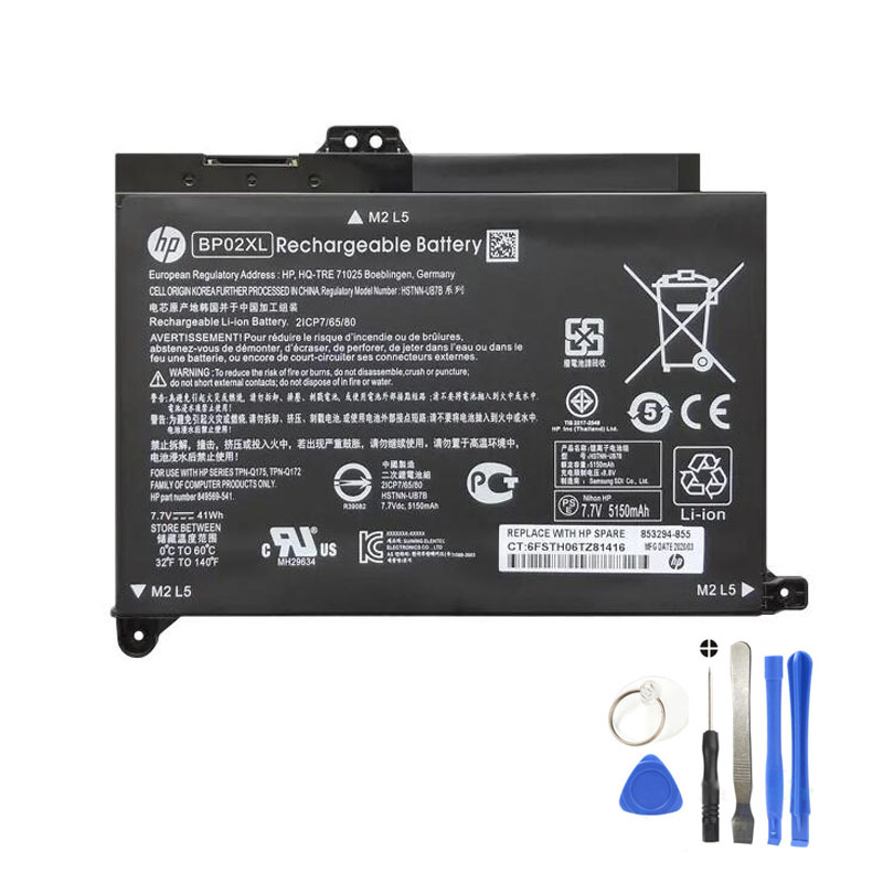 41Wh HP BP02XL Battery