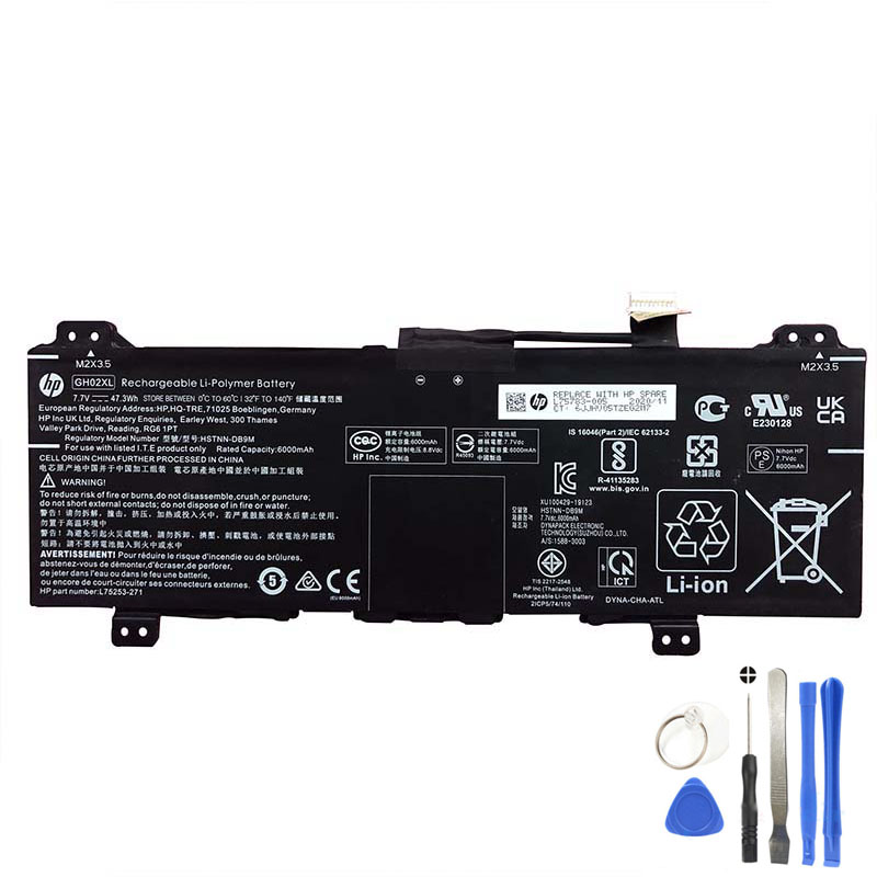 47.3Wh HP GH02XL Battery