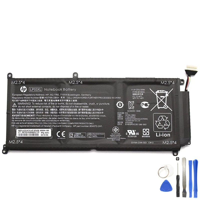 55Wh HP LP03XL Battery