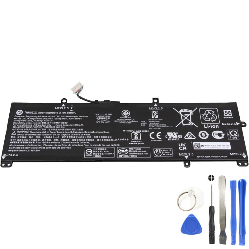 37.6Wh HP MM02XL Battery