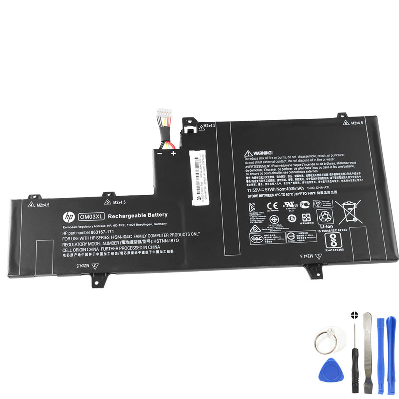 57Wh HP OM03XL Battery