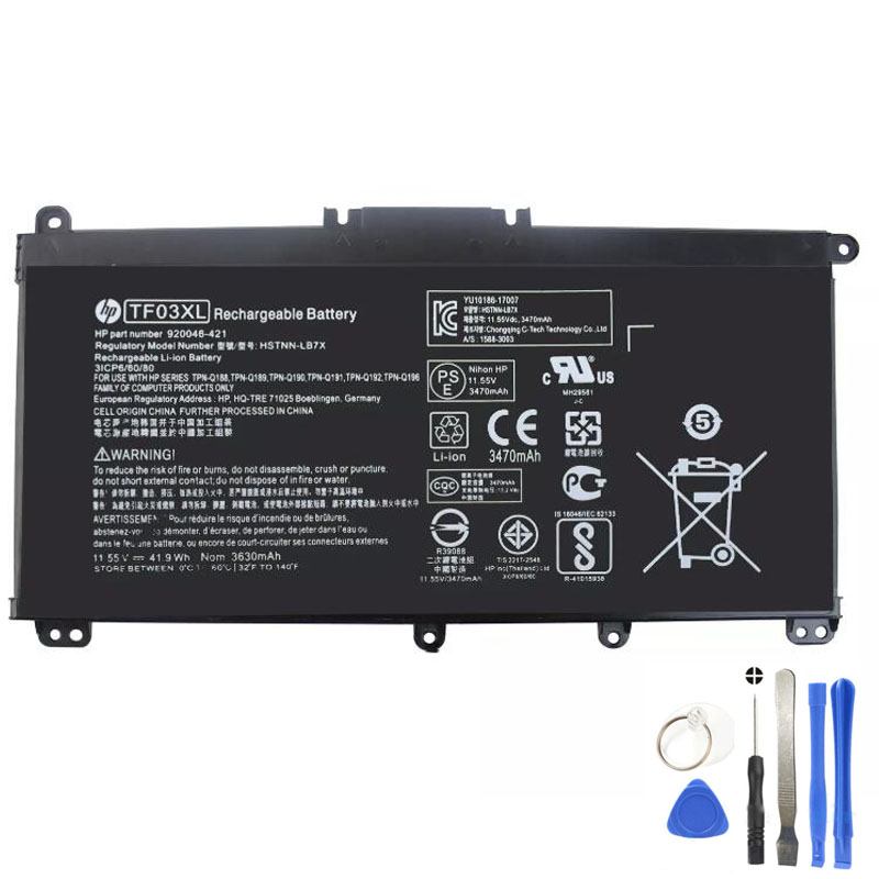 41.9Wh HP TF03XL Battery