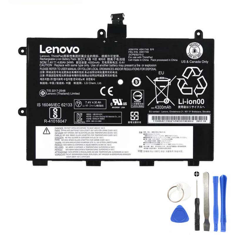 34Wh Lenovo 45N1748 Battery