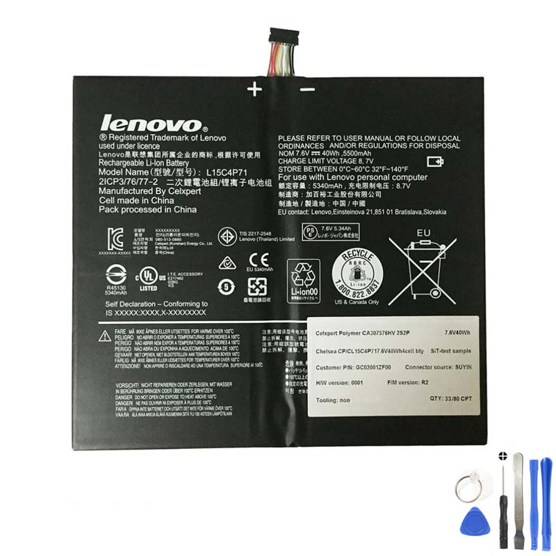 40Wh Lenovo L15C4P71 Battery