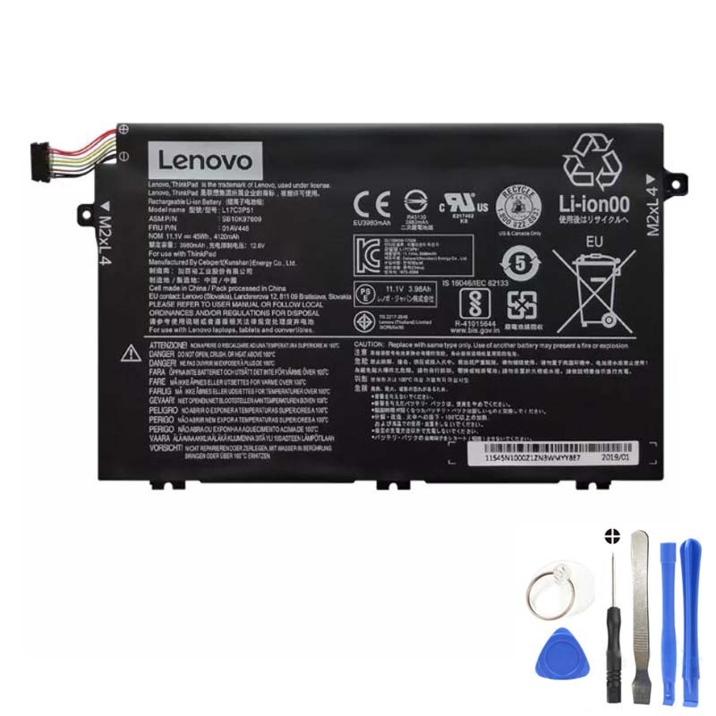 45Wh Lenovo L17C3P51 Battery