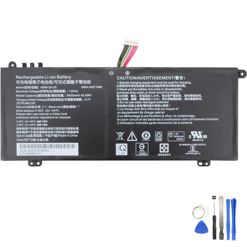 45.6Wh Medion 4588105-2S Battery