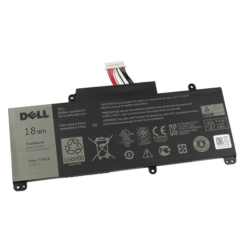 Battery For Dell 074XCR 74XCR VXGP6 X1M2Y 18Wh