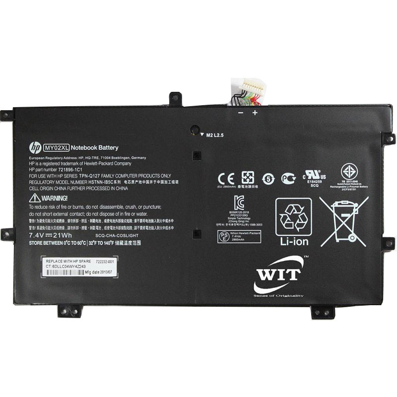 Battery For HP SlateBook 10-H000 x2 keyboard base 21.9Wh