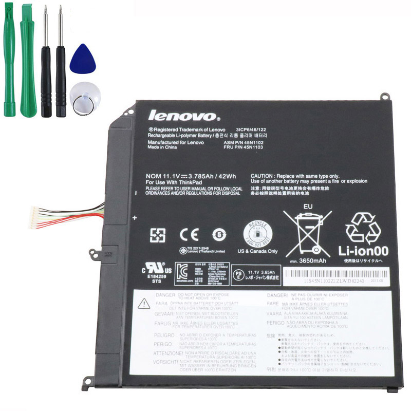 42Wh 45N1102 Tablet Battery For Lenovo