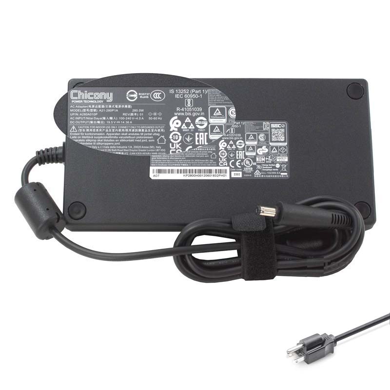 Acer 19.5V 14.36A 280W 5.5mm*1.7mm Adapter Charger