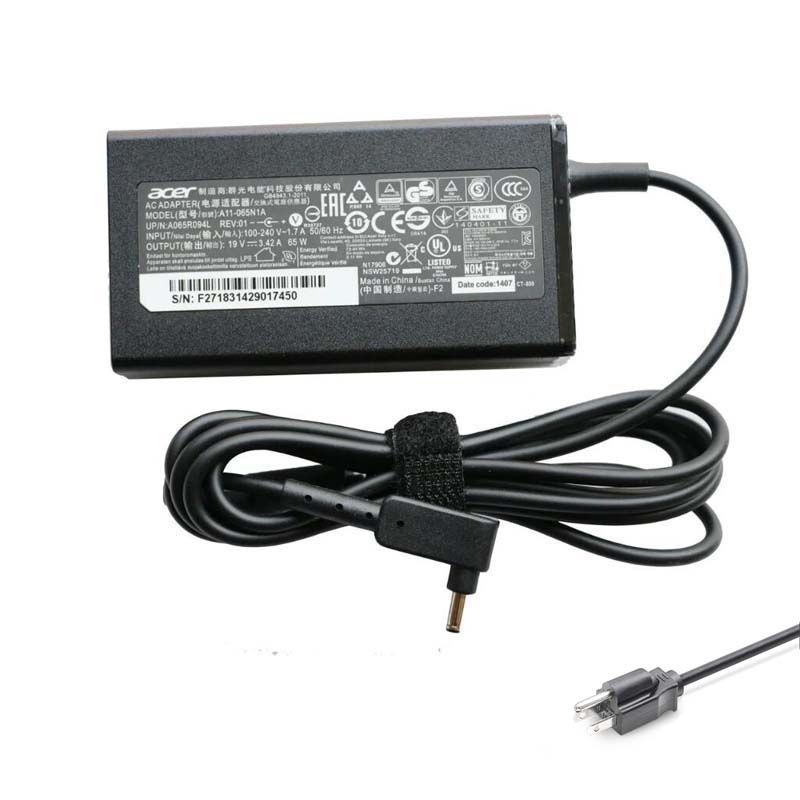 Acer 19V 3.42A 65W 3.0mm*1.1mm Adapter Charger