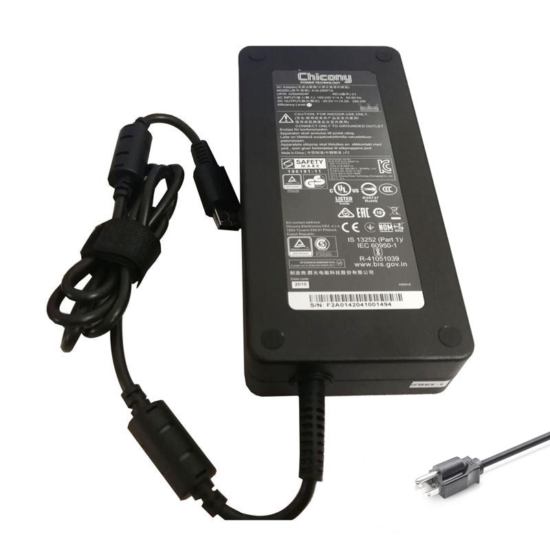 Chicony 20V 14A 280W Square Adapter Charger