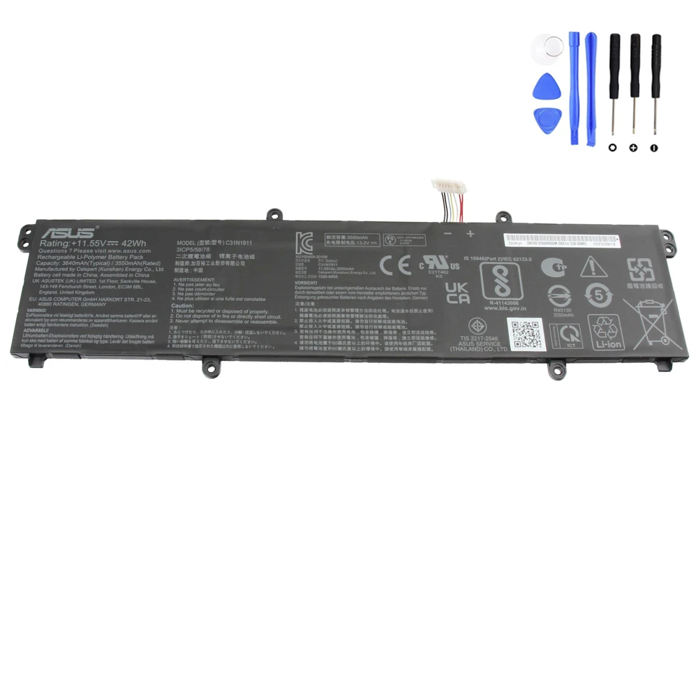 42Wh Asus C31N1911 Battery