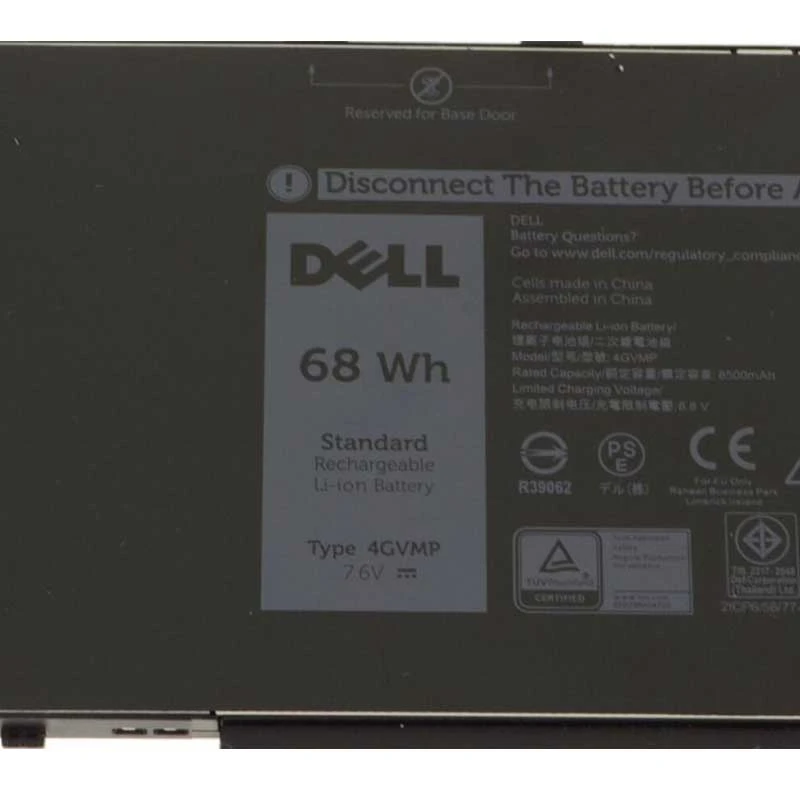 68Wh Dell 4GVMP Battery - Image 2