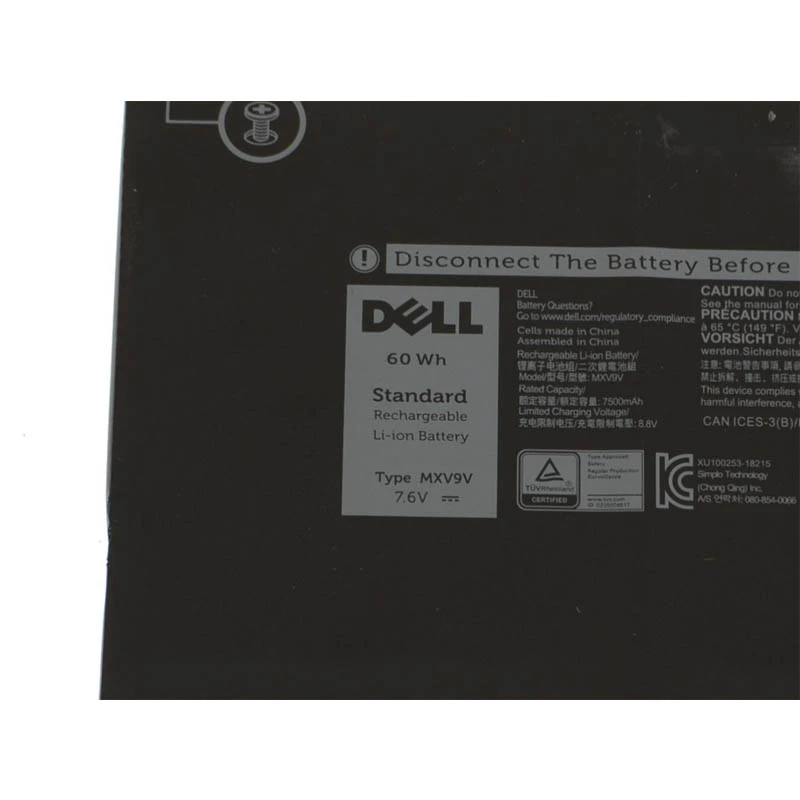 60Wh Dell MXV9V Battery - Image 2