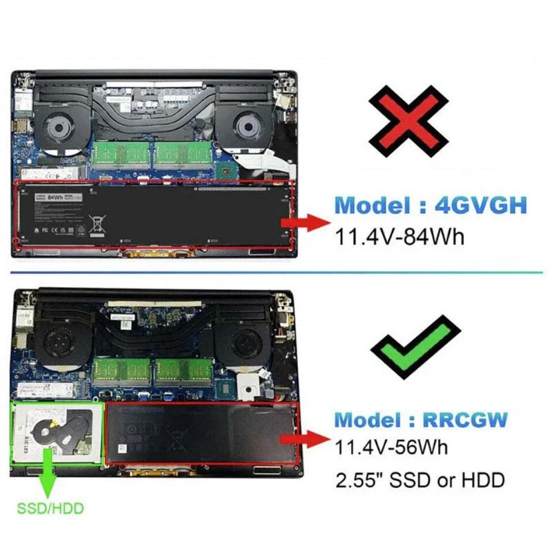 56Wh Dell RRCGW Battery - Image 3